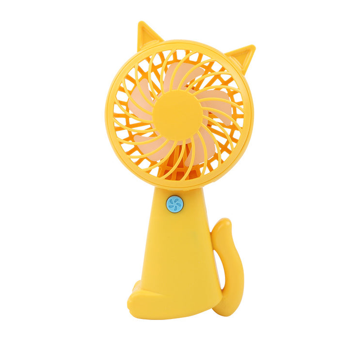 Women's Portable Cat Design Hand Fan Bowlift