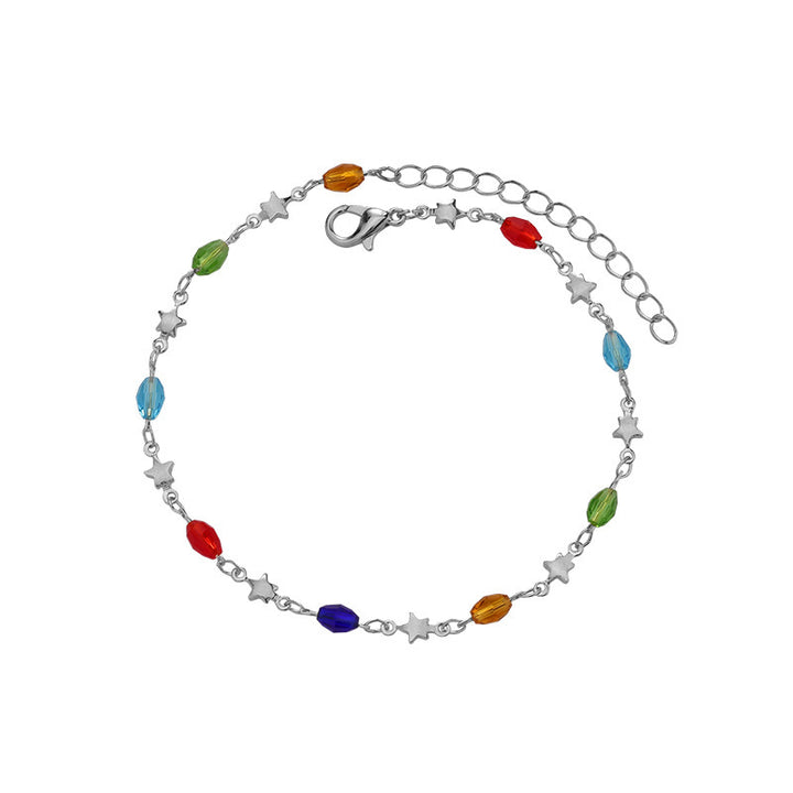 Colorful Star Charm Anklet Bowlift