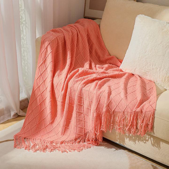 Cozy Knitted Throw Blanket