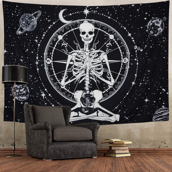 Celestial Sun and Moon Wall Tapestry