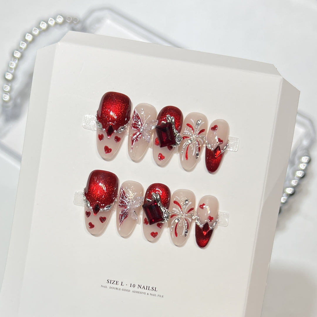 Decorative Themed Press-On Nail Set Bowlift