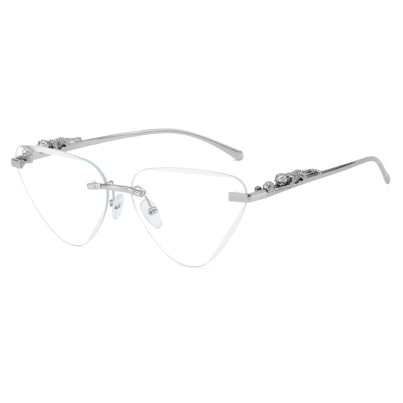 Women's Designer Sunglasses with Creative, Triangular Frame and Elegant Gold Accents Bowlift