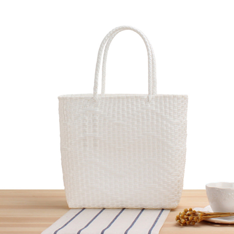 Handbag Made of High-Strength Braided Material with Elegant Wave Structure Bowlift
