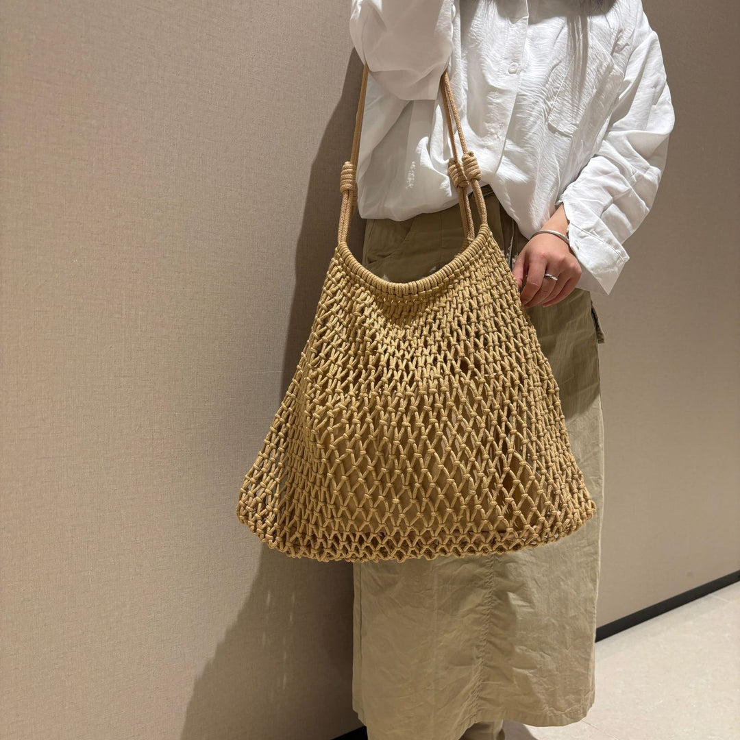 Hand-knotted shopping net bag Bowlift