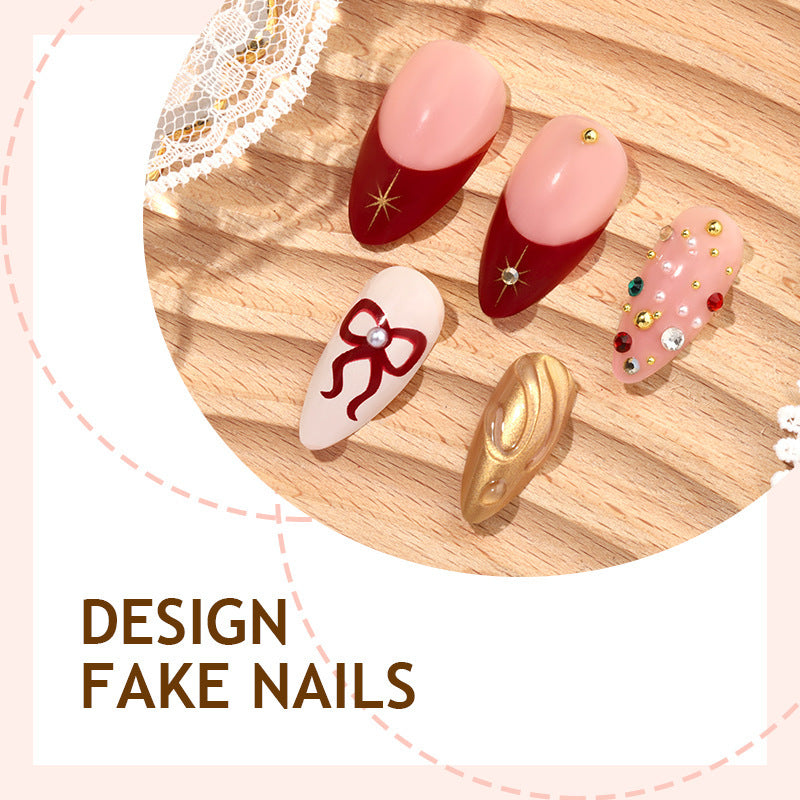 Creative Nail Art Set with Stylish Details Bowlift