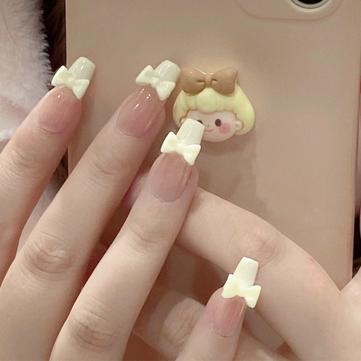 Stylish heart and ombre design artificial nails Bowlift