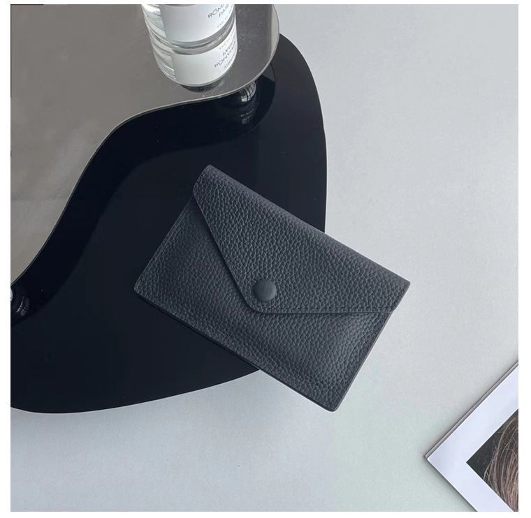 Textured Leather Card Holder Bowlift