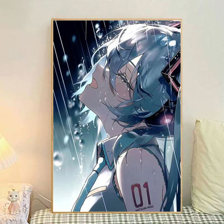 Anime-Themed Illustrated Canvas Art Print Bowlift