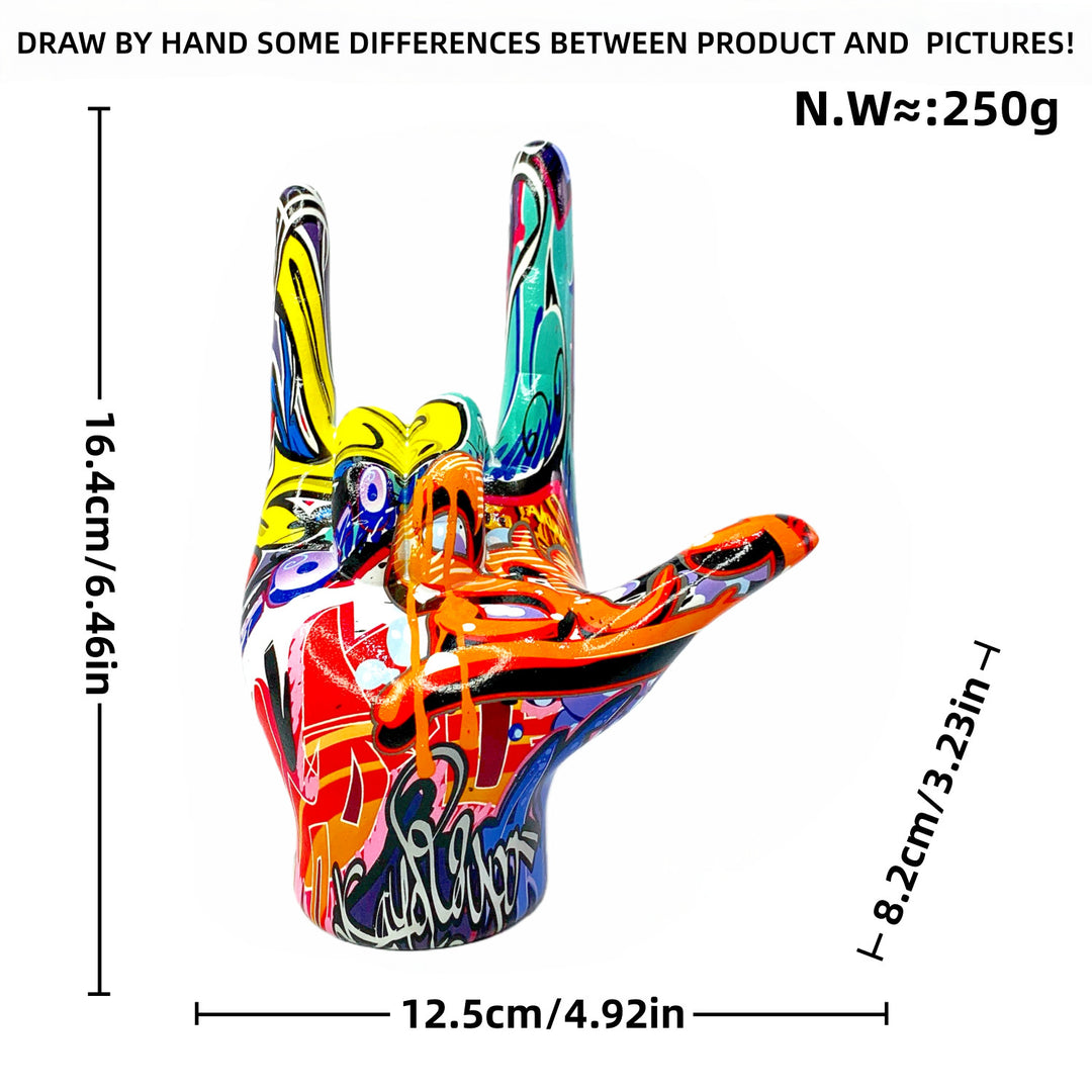 Colorful Hand Sculpture Bowlift