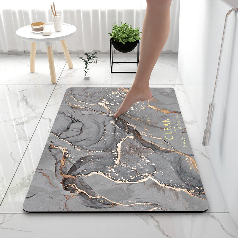 Soft Textured Abstract Bath Mat
