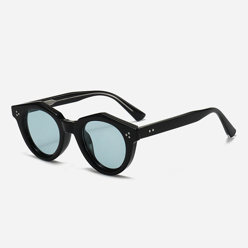 Women Designer Sunglasses with Polygonal Frame and Fashionable Accents Bowlift