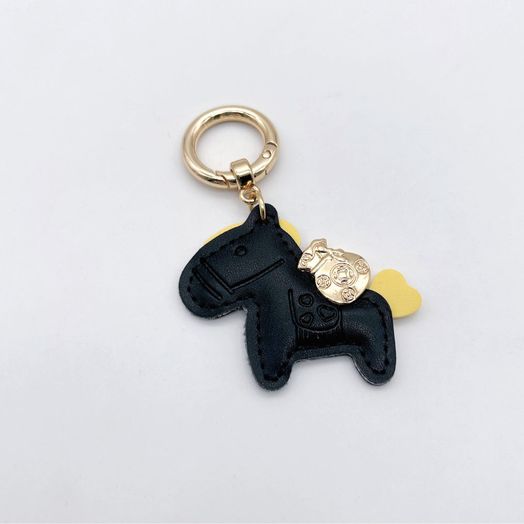 Animal-Shaped Leather Keychain Bowlift