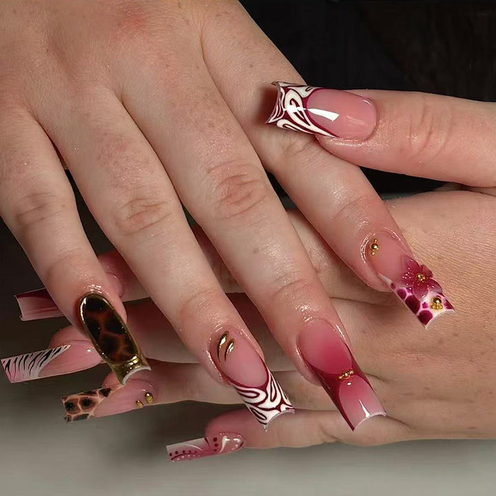 Artistic Hand-Painted Nail Enhancements Bowlift