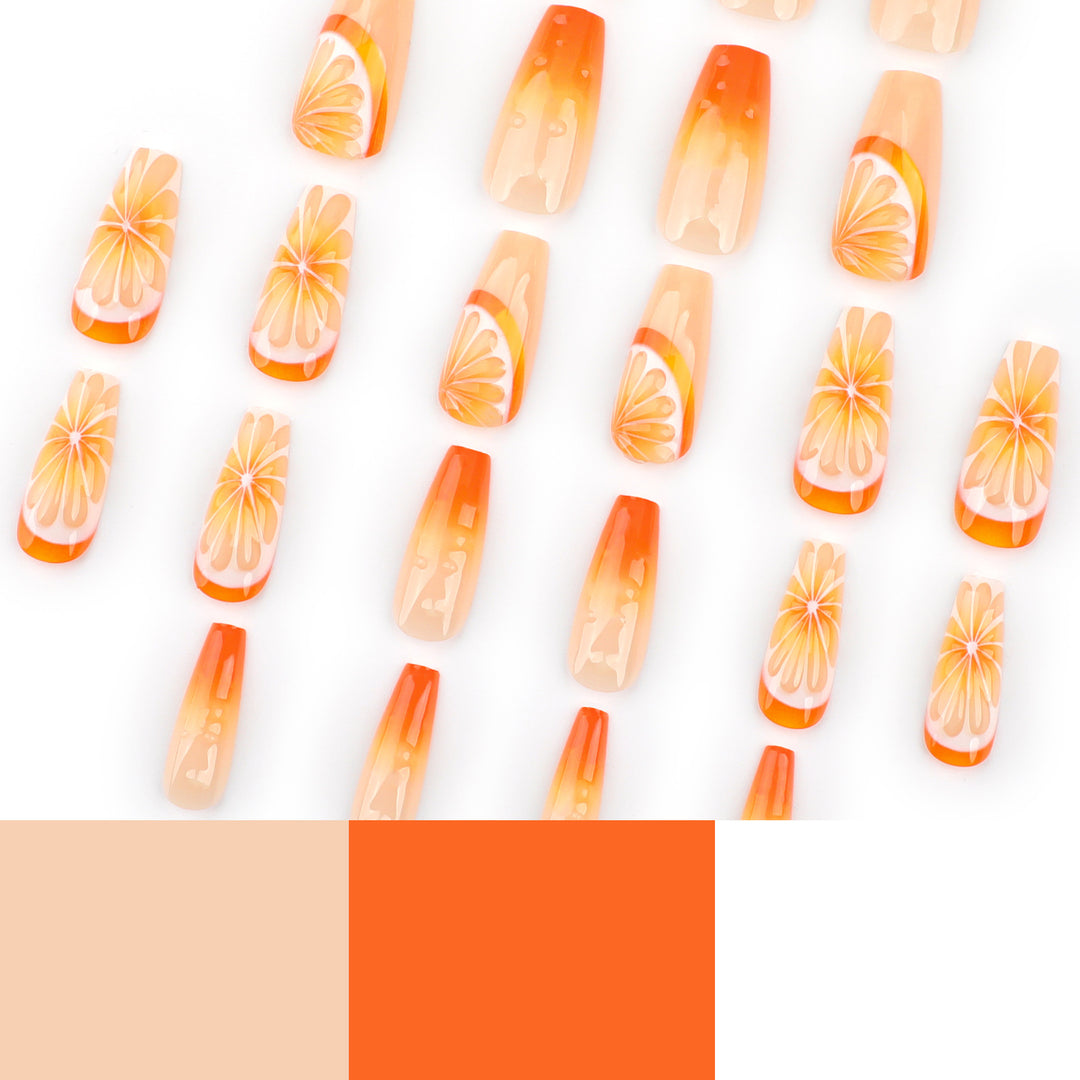Artful Nail Extensions in Fruit Design Bowlift