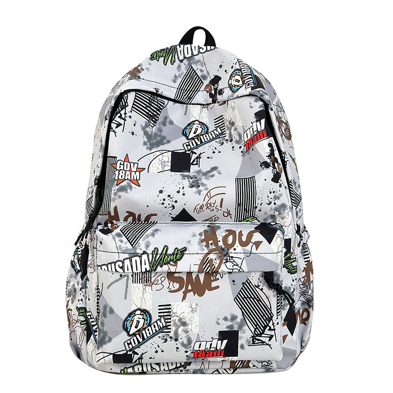 Graphic Patterned School Backpack