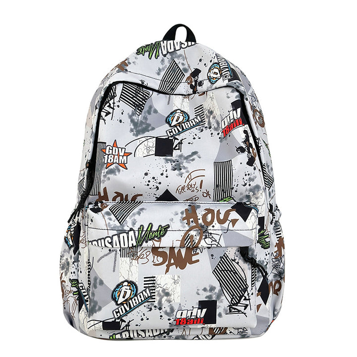 Graphic Patterned School Backpack