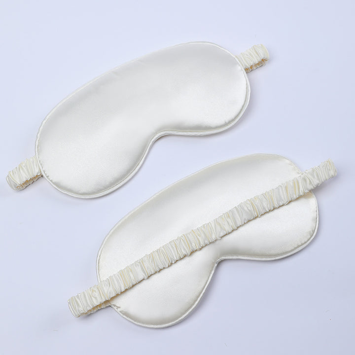 Women's nano silk sleep mask with padded eye area, adjustable elastic band, and storage pouch Bowlift