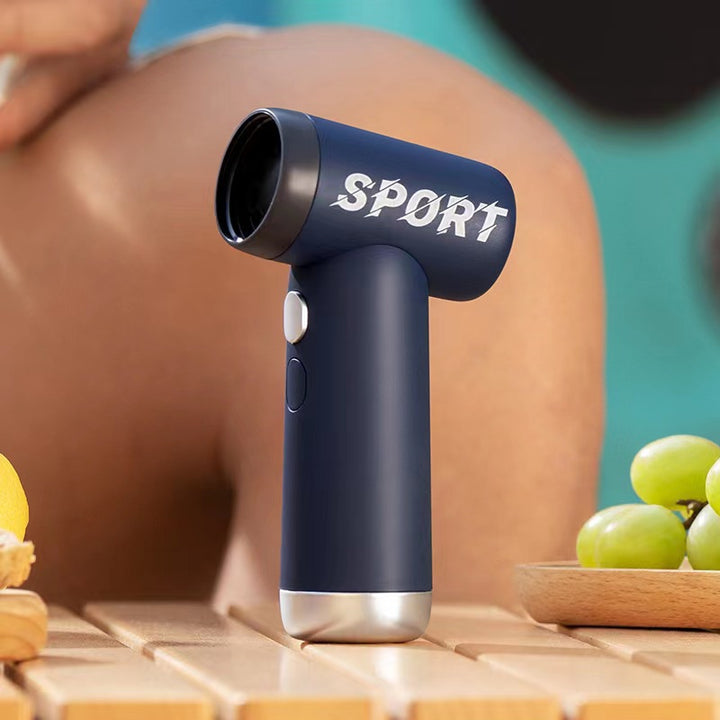Women's portable sports fan with ergonomic handle Bowlift