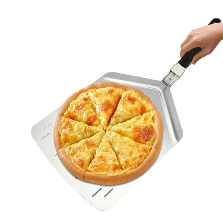 perforated stainless steel foldable pizza peel with ergonomic non-slip handle Bowlift