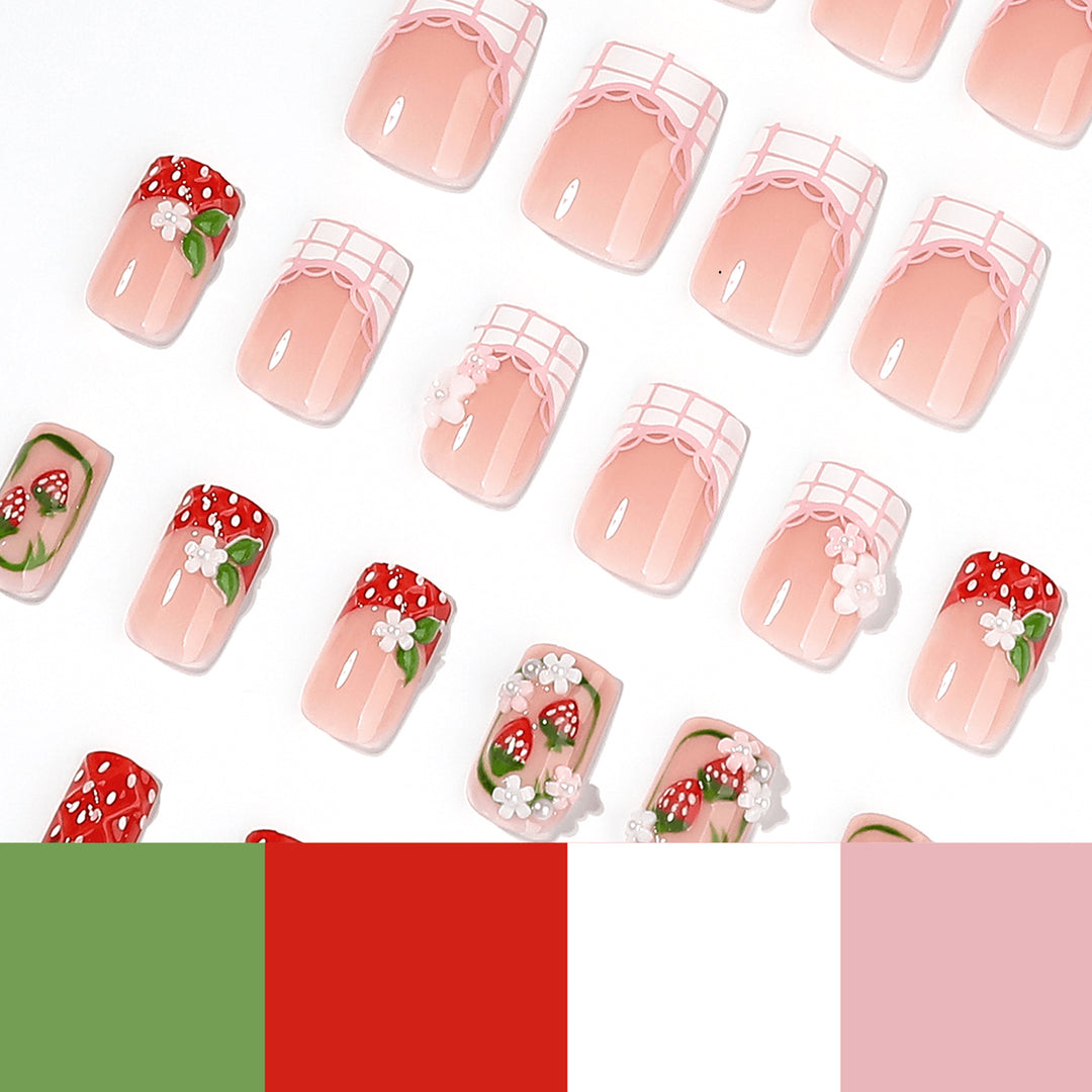 Creative Nail Art in Strawberry Design Bowlift