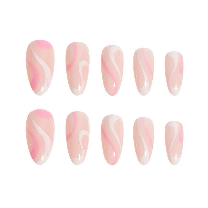 Elegant Geometric Art Press-On Nails Bowlift