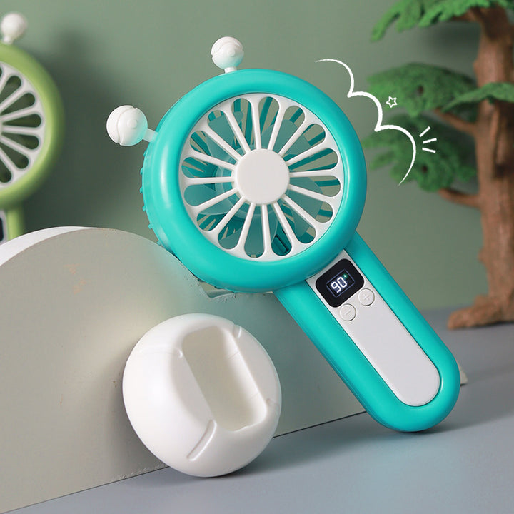 Ladies portable mini fan with LCD display from Bowlift