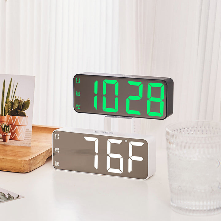 Digital Clock with Large LED Display and Multifunctional Settings Bowlift