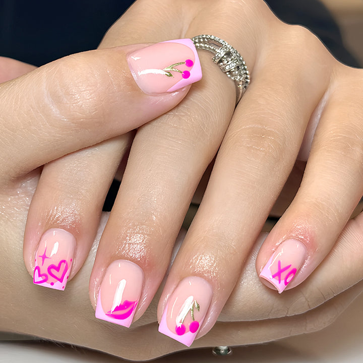 Artistic Abstract Press-On Nails Bowlift