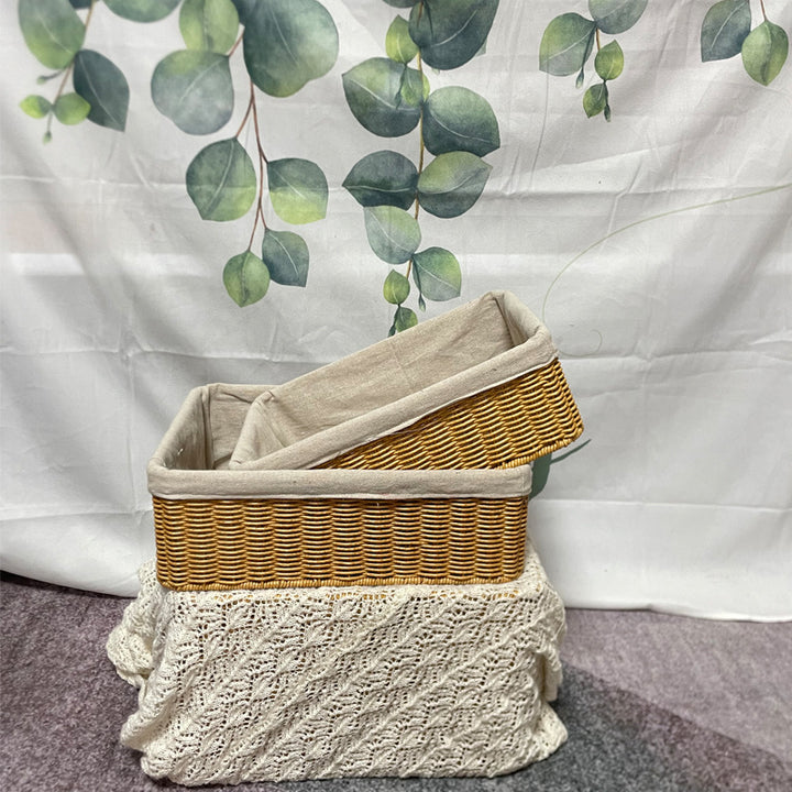 Handcrafted Rectangular Storage Basket Bowlift