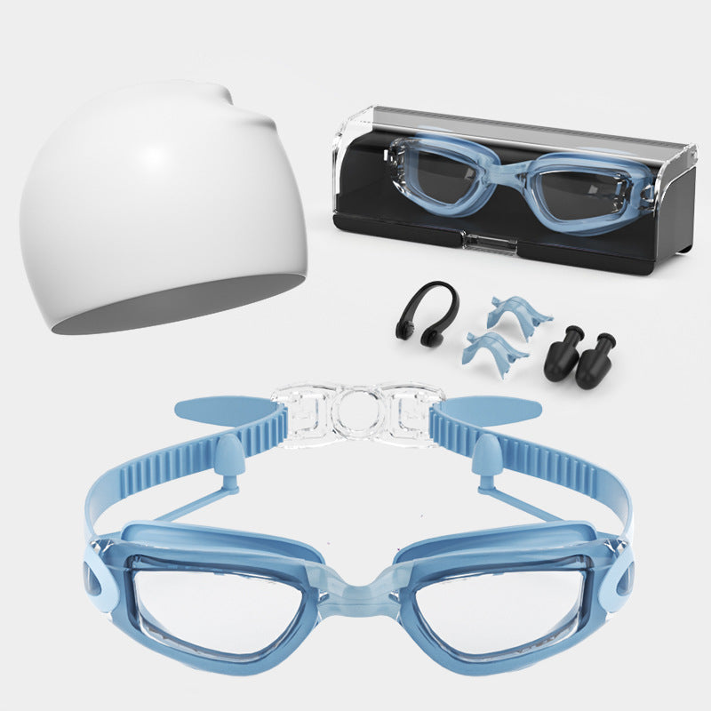 High-Performance Swimming Goggles Set Bowlift