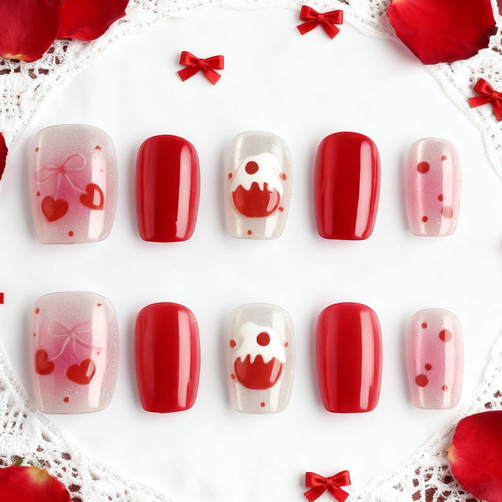 Decorative Themed Press-On Nail Set Bowlift