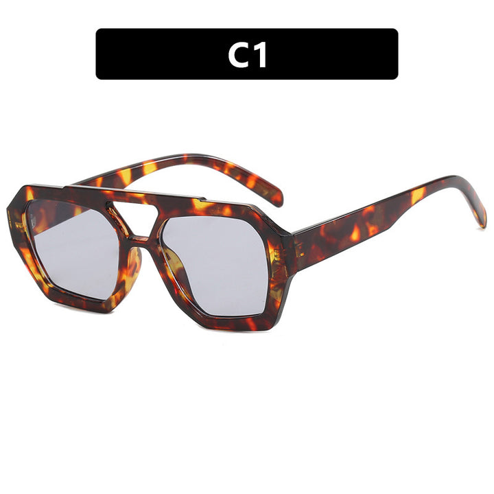 Women's geometric sunglasses made of durable plastic with polarized lenses Bowlift