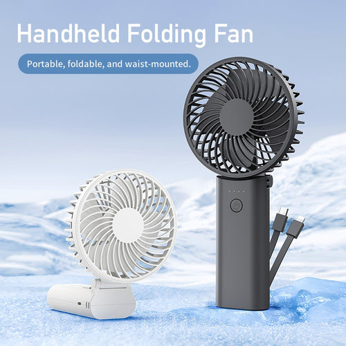 Unisex Wireless Handheld Cooling Fan with Ergonomic Design Bowlift
