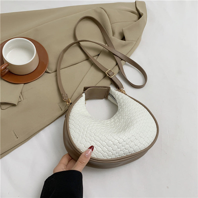 Textured Woven Crossbody Bag Bowlift
