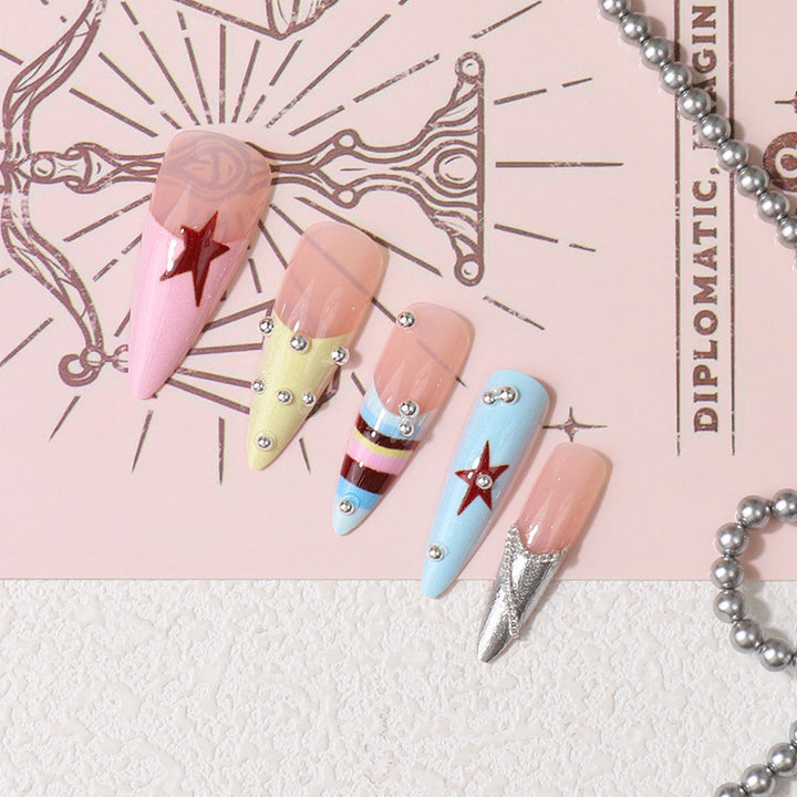 Artistic Themed Press-On Nail Set Bowlift