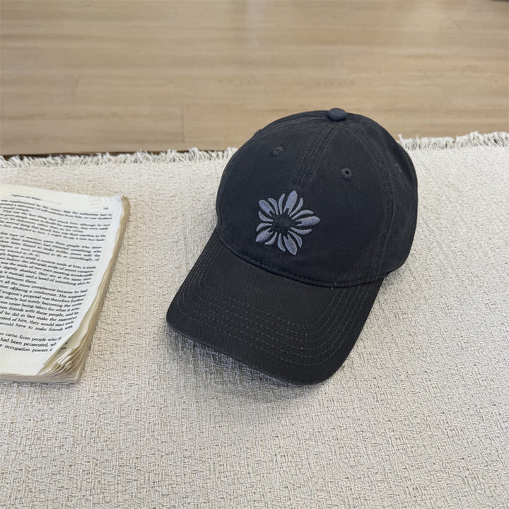 Women's Floral Embroidered Baseball Cap Bowlift