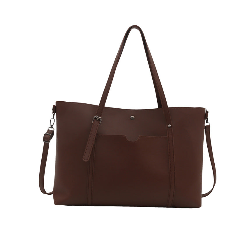Versatile Vegan Leather Tote Bag