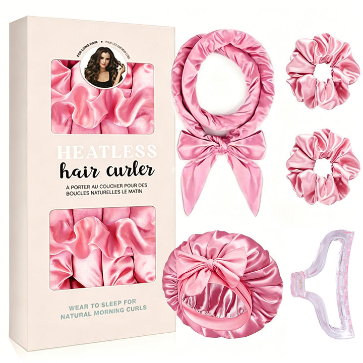 Satin Heatless Hair Curling Set