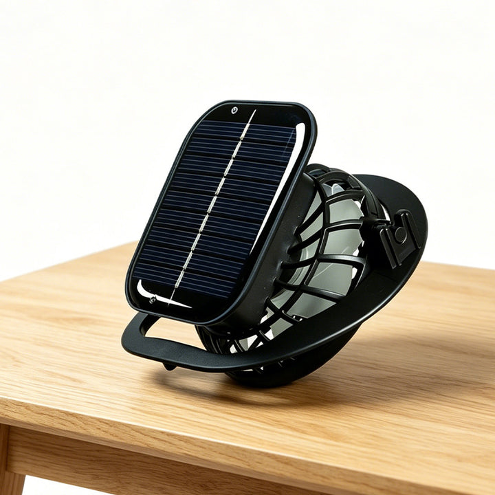 Unisex portable solar-powered mini fan with integrated solar panel Bowlift