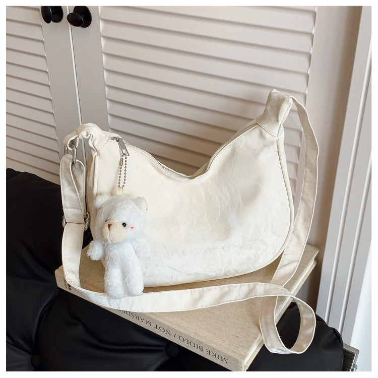 Contemporary Soft Leather Shoulder Bag Bowlift