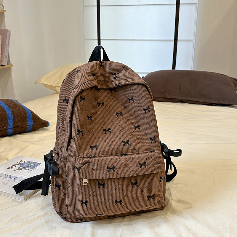 Quilted Bow Detailed Backpack