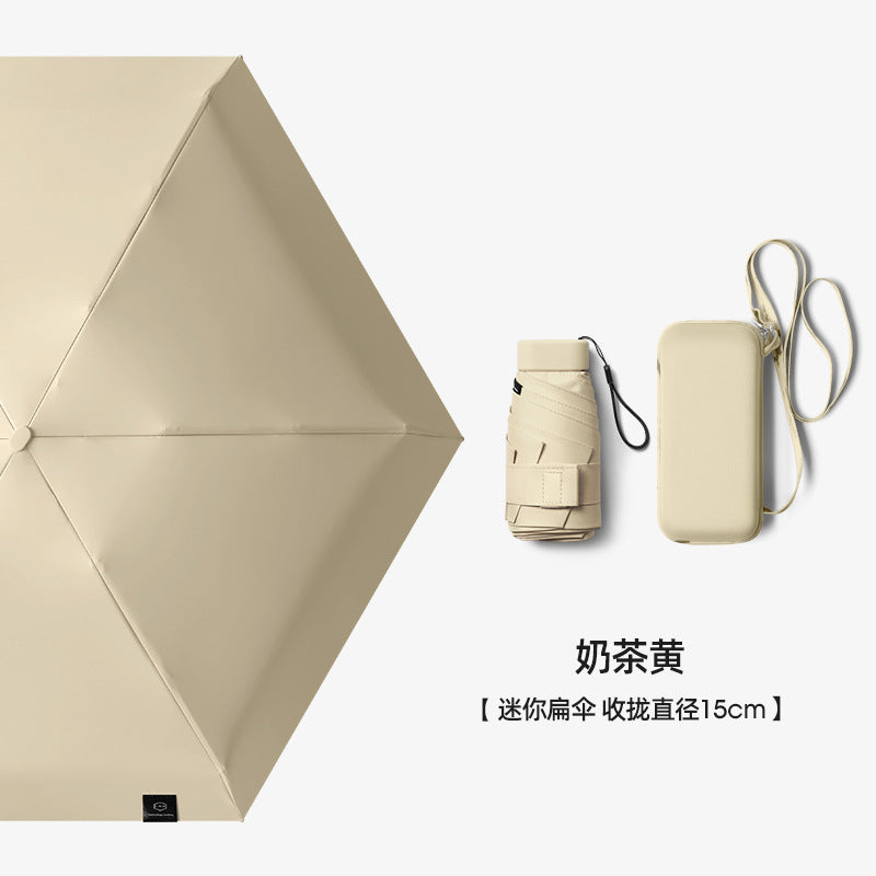 Ladies elegant and practical foldable umbrella with integrated water bottle Bowlift