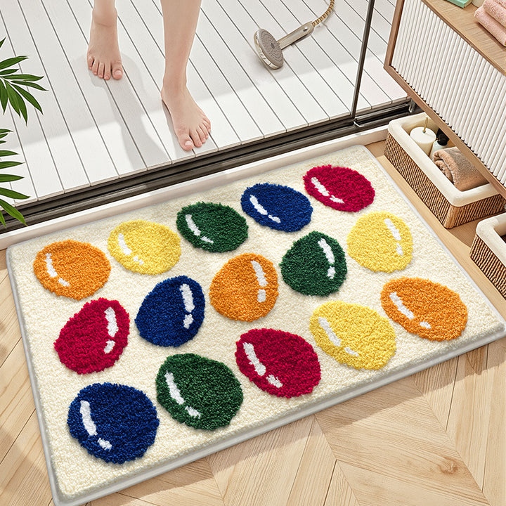 Plush Textured Bath Mat Bowlift