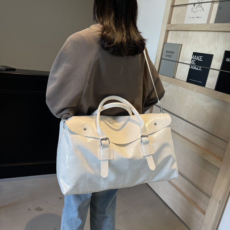 Crocodile Texture Luxury Travel Duffle Bag Bowlift