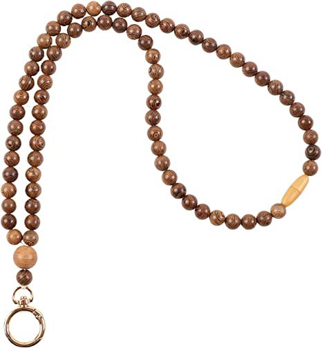 Elegant Wooden Beaded Eyewear Chain Bowlift