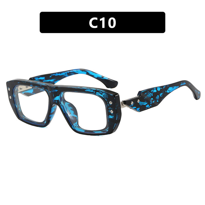 Women's fashionable square glasses with multicolored transparent frame Bowlift