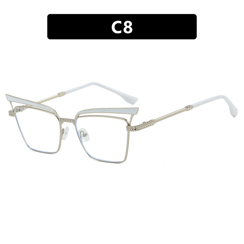 Women's square designer glasses with delicate metal frame Bowlift