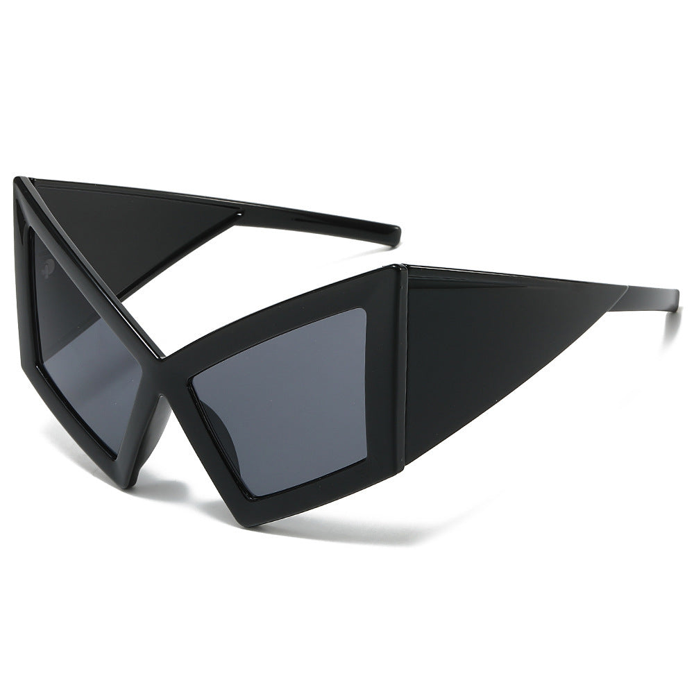 Futuristic Geometric Shield Sunglasses Bowlift