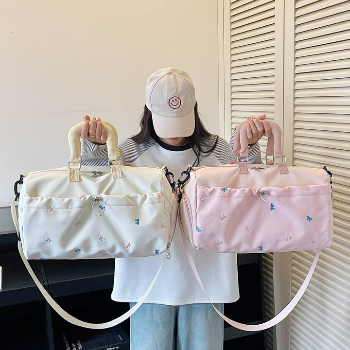 Multifunctional Embroidered Duffel Bag Bowlift