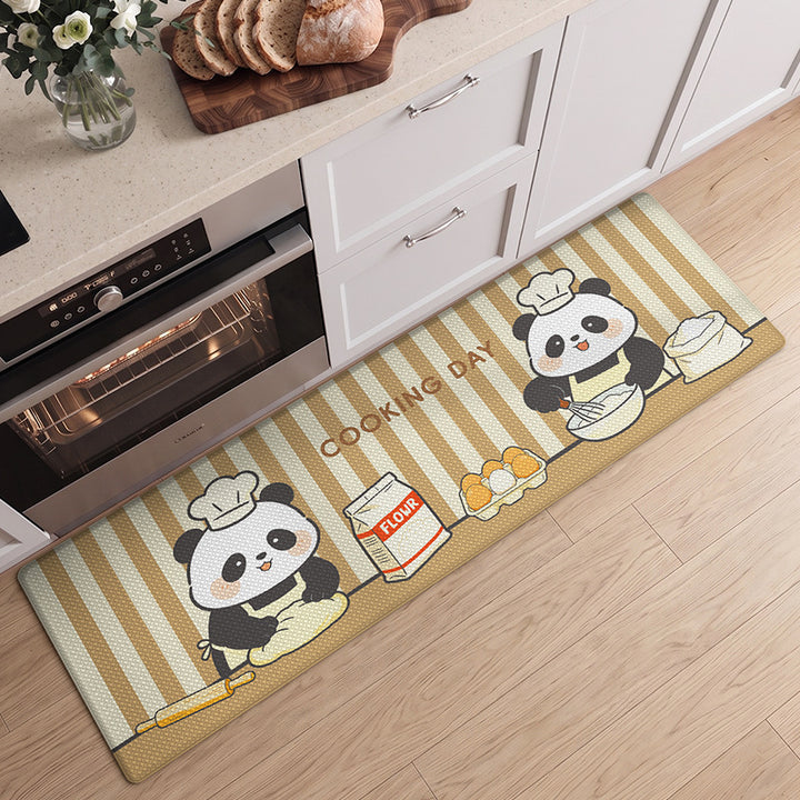 Anti-Fatigue Panda-Themed Kitchen Runner Mat Bowlift